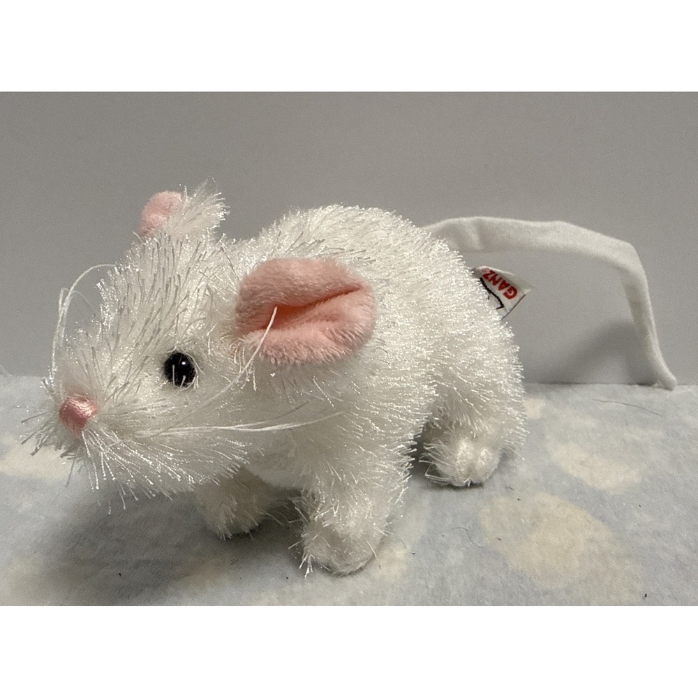 Ganz Lil'Kinz White Mouse Plush Stuffed Animal Toy Webkinz HS207 Small No Code